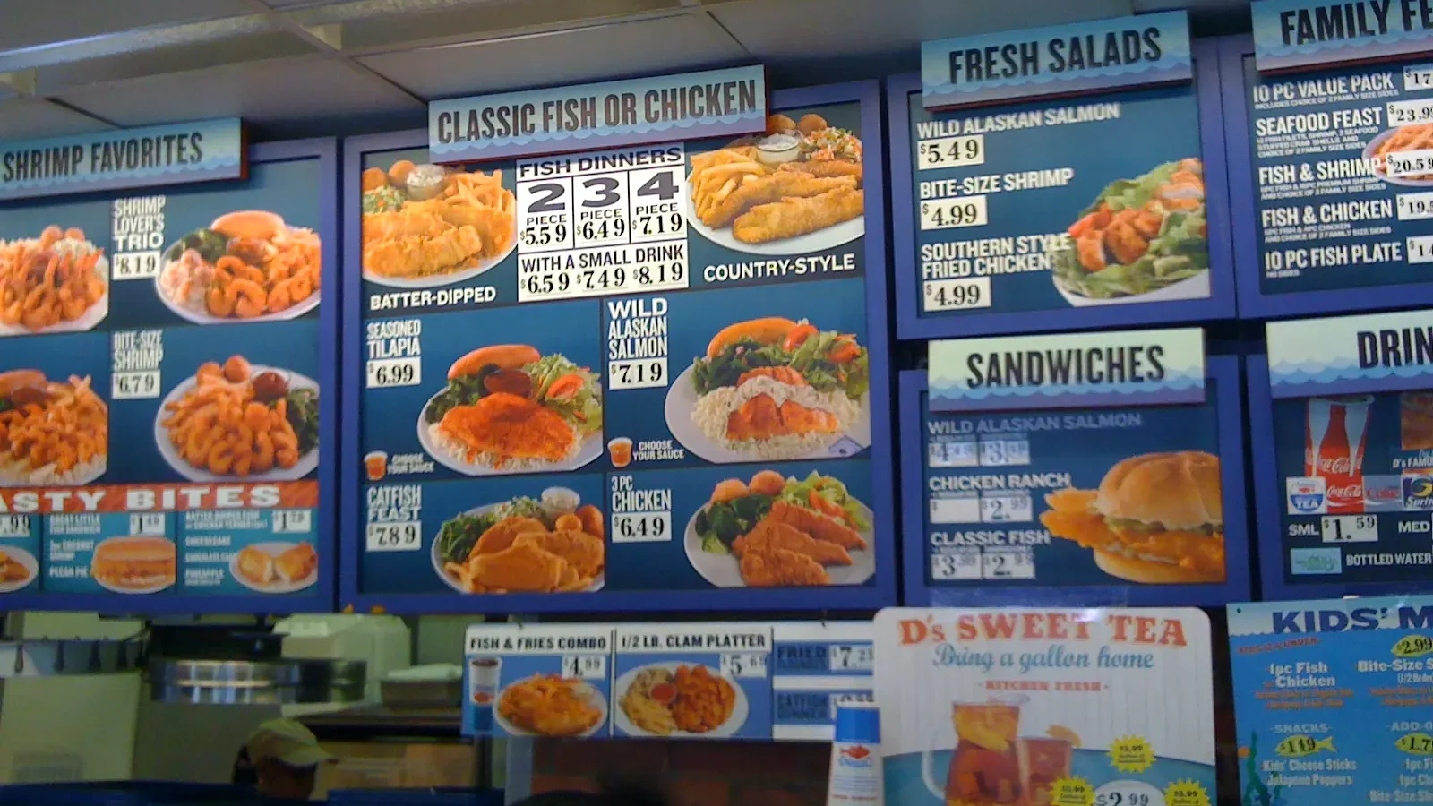 Captain D's menu with prices , bestsellers and specials