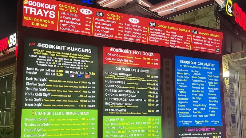 Cook Out Menu With Prices 