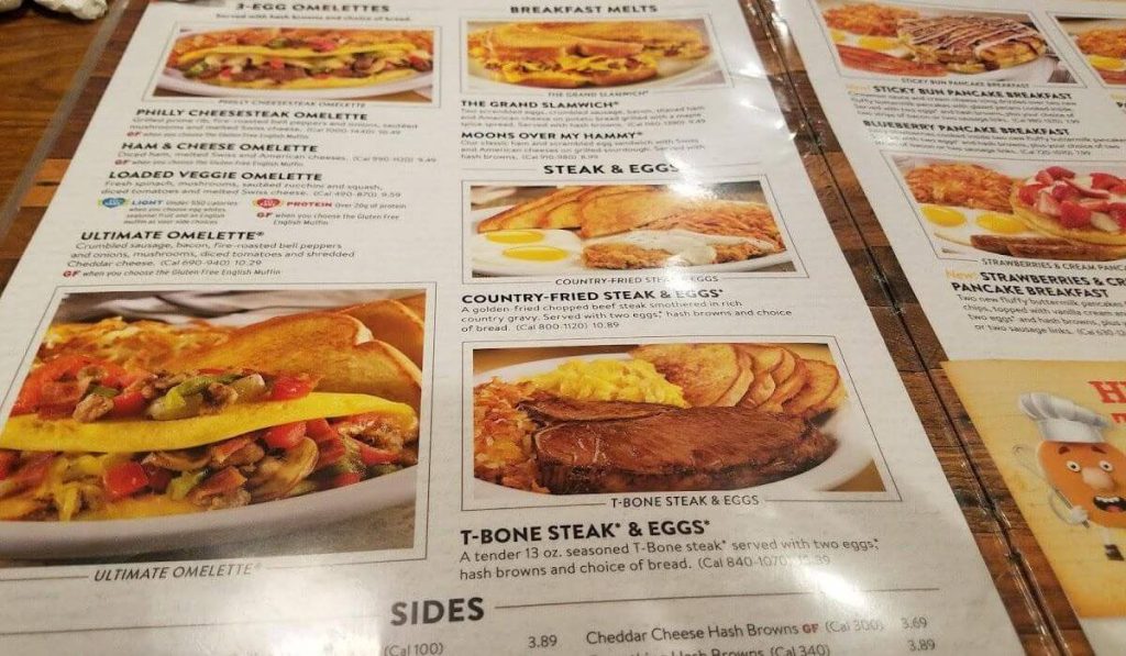 Denny's Senior Menu With Prices