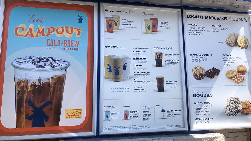 Dutch Bros Menu Prices with pictures