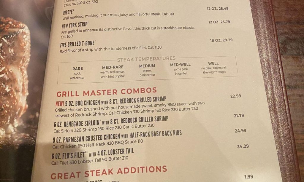 Longhorn Steakhouse Menu With Prices with pictures
