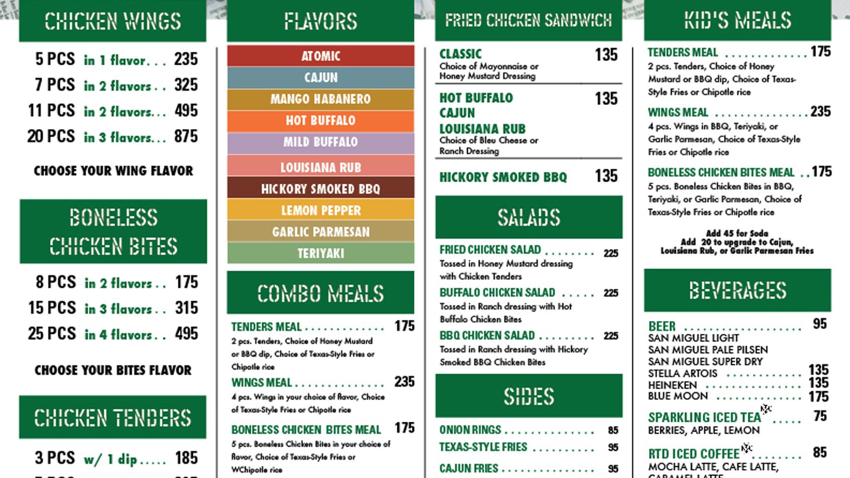 Wingstop Menu Prices pictures updated 2024